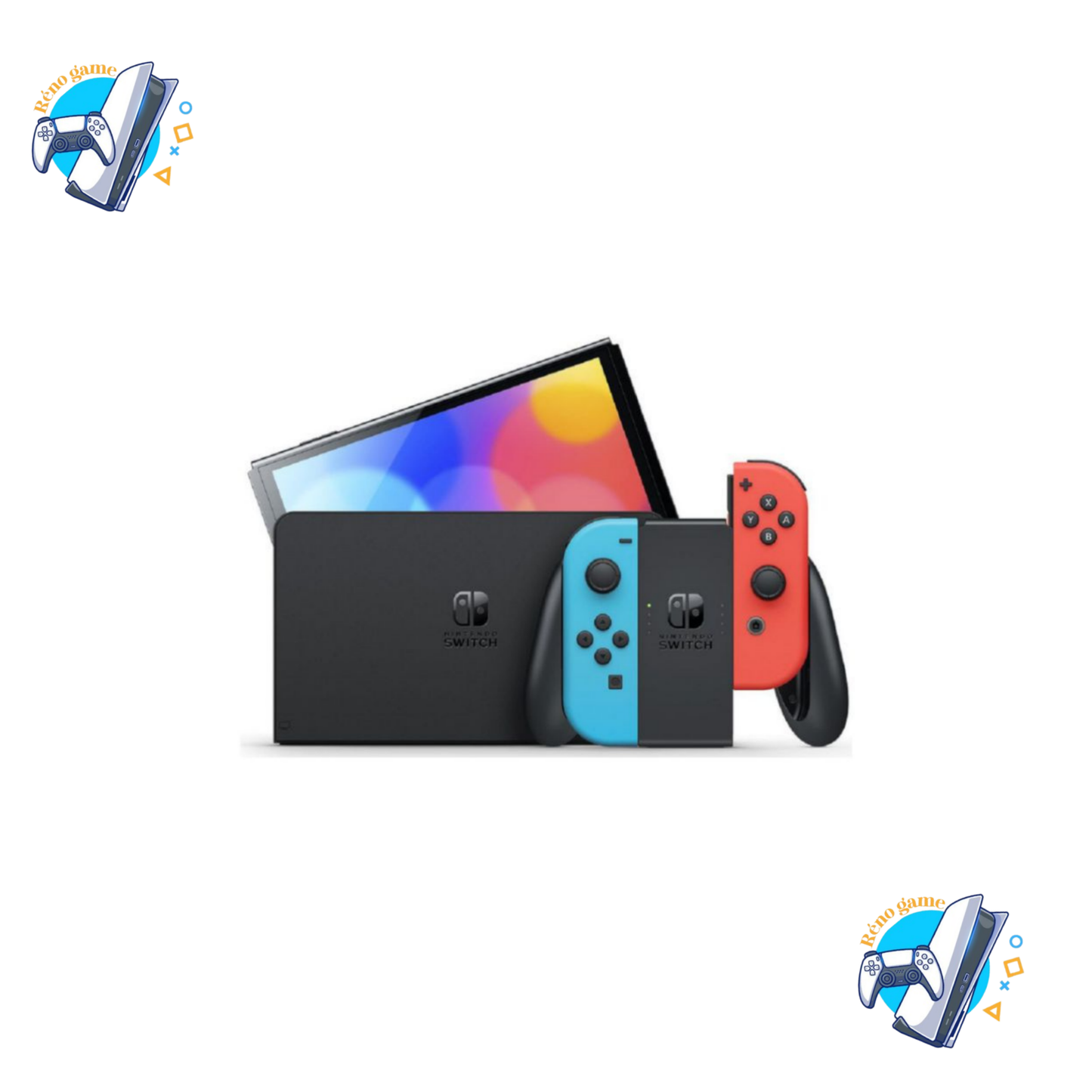 Nintendo Switch OLED Craquée – Quasi Neuf – Pack Complet + 15 Jeux