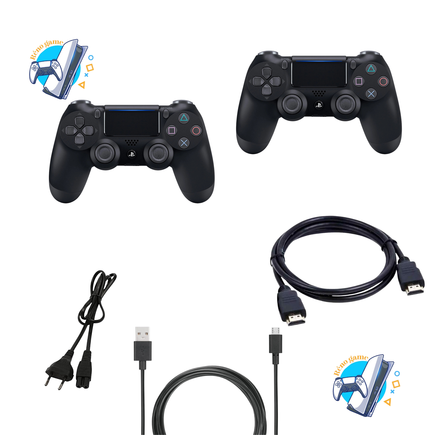 Pack Vacances Sony PS4 Fat Craquée - 500 GB - 10 Jeux – Quasi Neuf